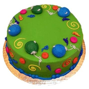 birthday cakes with circular designs