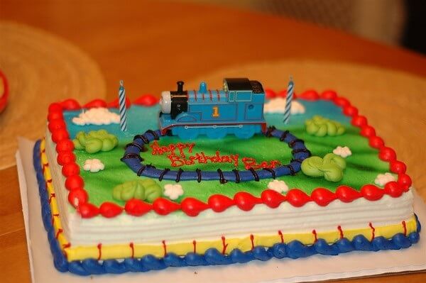 Safeway cakes birthday cake for kids with a train design