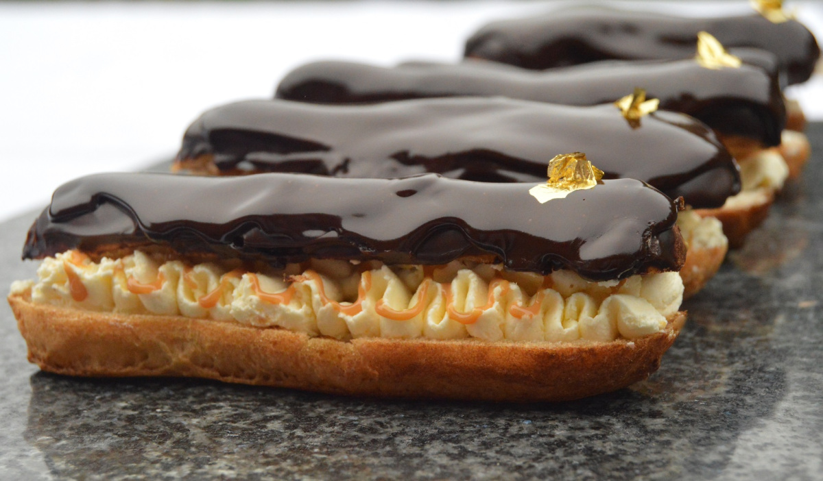 dominique ansel bakery - chocolate-and-salted-caramel-eclairs